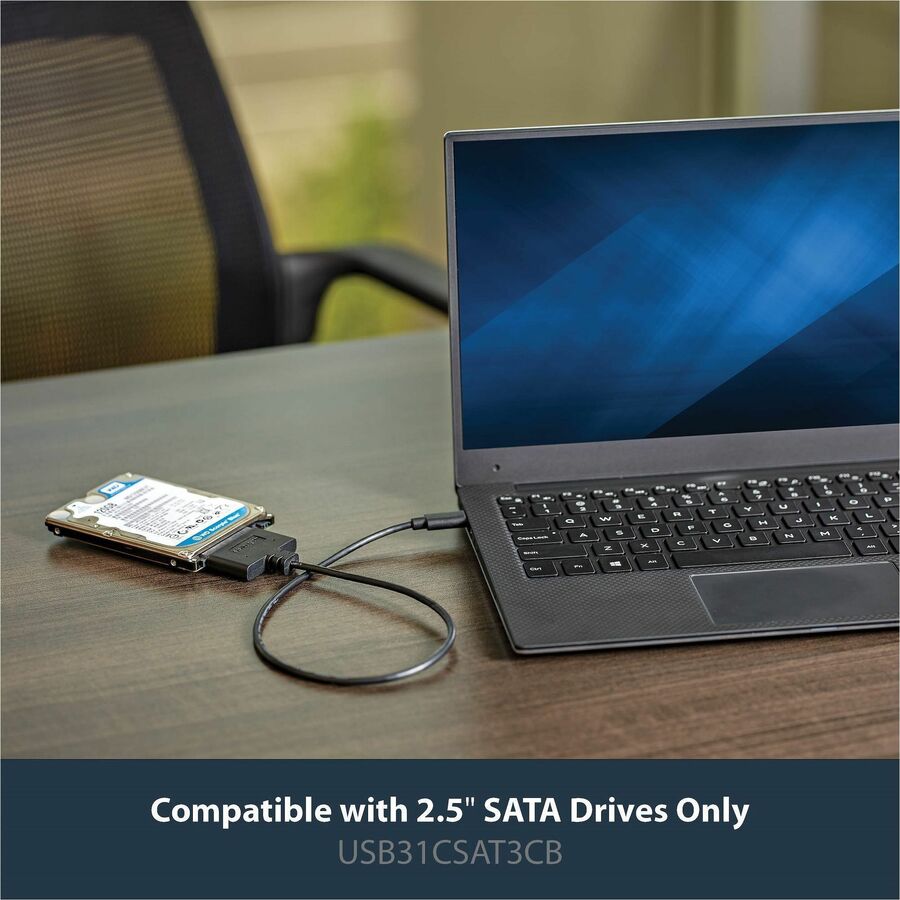 Alternate-Image1 Image for StarTech.com USB C To SATA Adapter - for 2.5" SATA Drives - UASP - External Hard Drive Cable - USB Type C to SATA Adapter
