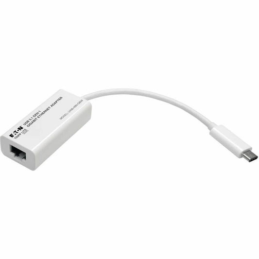 Main Image for Eaton Tripp Lite Series USB-C to Gigabit Network Adapter, Thunderbolt 3 Compatibility - White