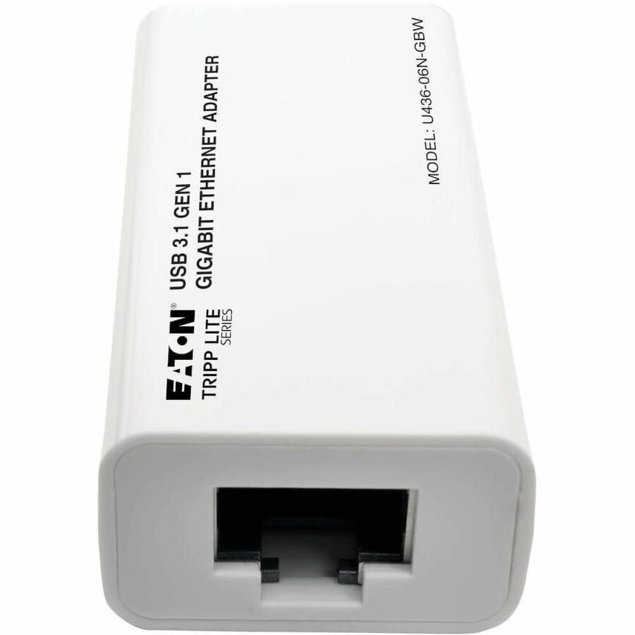 Alternate-Image2 Image for Eaton Tripp Lite Series USB-C to Gigabit Network Adapter, Thunderbolt 3 Compatibility - White