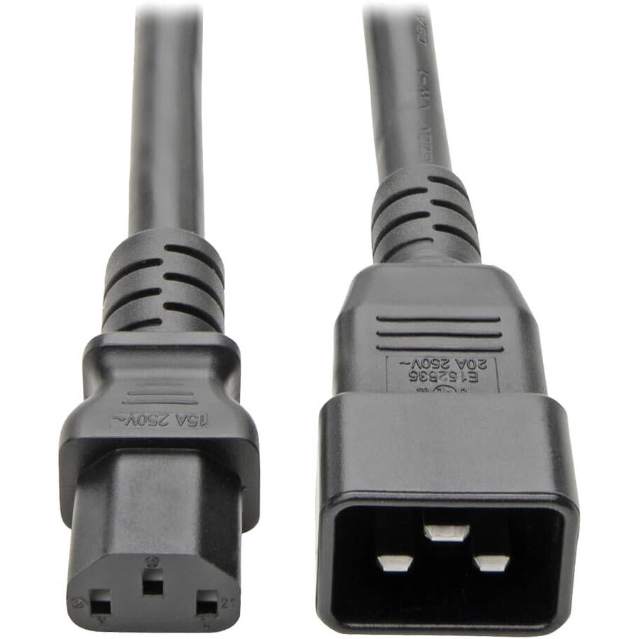 Main Image for Eaton Tripp Lite Series C20 to C13 Power Cord for Computer - Heavy-Duty, 15A, 100-250V, 14 AWG, 3 ft. (0.91 m), Black
