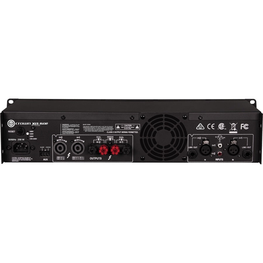 Rear Image for Crown XLS DriveCore 2 1502 Amplifier - 1500 W RMS - 2 Channel - Black