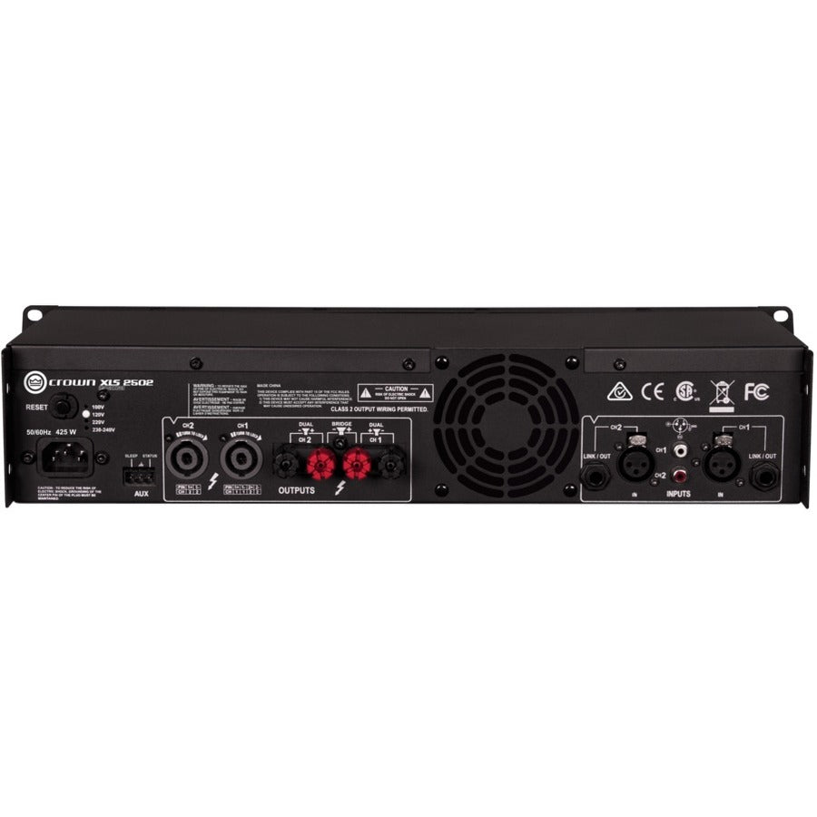 Rear Image for Crown XLS DriveCore 2 2502 Amplifier - 880 W RMS - 2 Channel - Black