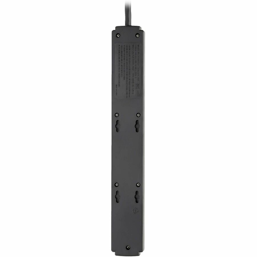 Bottom Image for Eaton Tripp Lite Series Protect It! 6-Outlet Surge Protector, 6 ft. Cord, 990 Joules, 2 USB Ports (2.1A), Black Housing