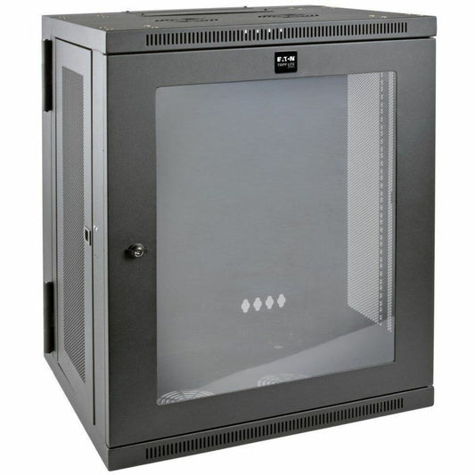 Main Image for Eaton Tripp Lite Series SmartRack 15U Low-Profile Switch-Depth Wall-Mount Half-Height Rack Enclosure, Clear Acrylic Window, Hinged Back