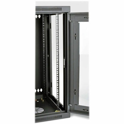 Alternate-Image3 Image for Eaton Tripp Lite Series SmartRack 15U Low-Profile Switch-Depth Wall-Mount Half-Height Rack Enclosure, Clear Acrylic Window, Hinged Back