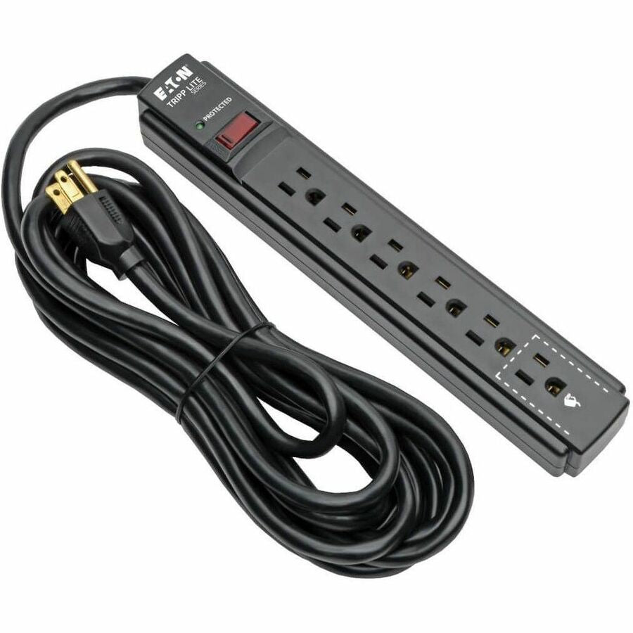 Alternate-Image7 Image for Eaton Tripp Lite Series Protect It! 6-Outlet Surge Protector, 15 ft. Cord, 790 Joules, Black Housing