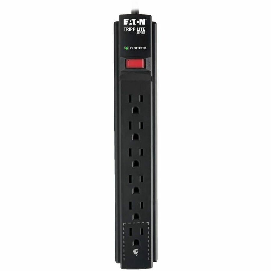Alternate-Image5 Image for Eaton Tripp Lite Series Protect It! 6-Outlet Surge Protector, 15 ft. Cord, 790 Joules, Black Housing