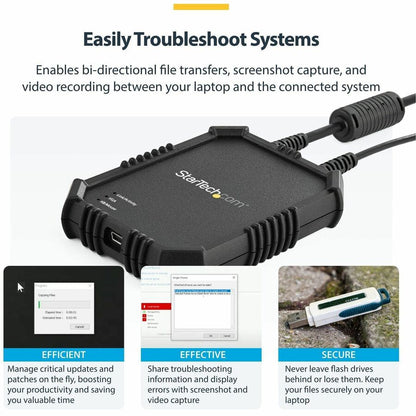 Alternate-Image5 Image for StarTech.com Laptop to Server KVM Console, Rugged USB Crash Cart Adapter with File Transfer and Video Capture, TAA