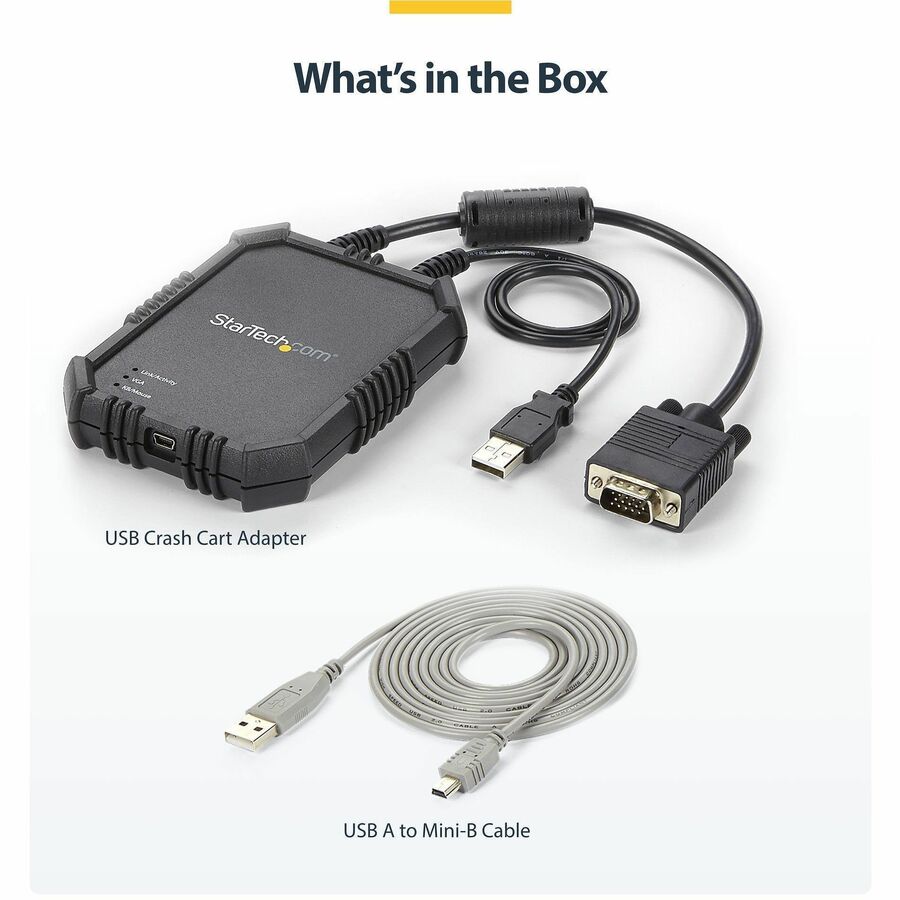 Alternate-Image7 Image for StarTech.com Laptop to Server KVM Console, Rugged USB Crash Cart Adapter with File Transfer and Video Capture, TAA