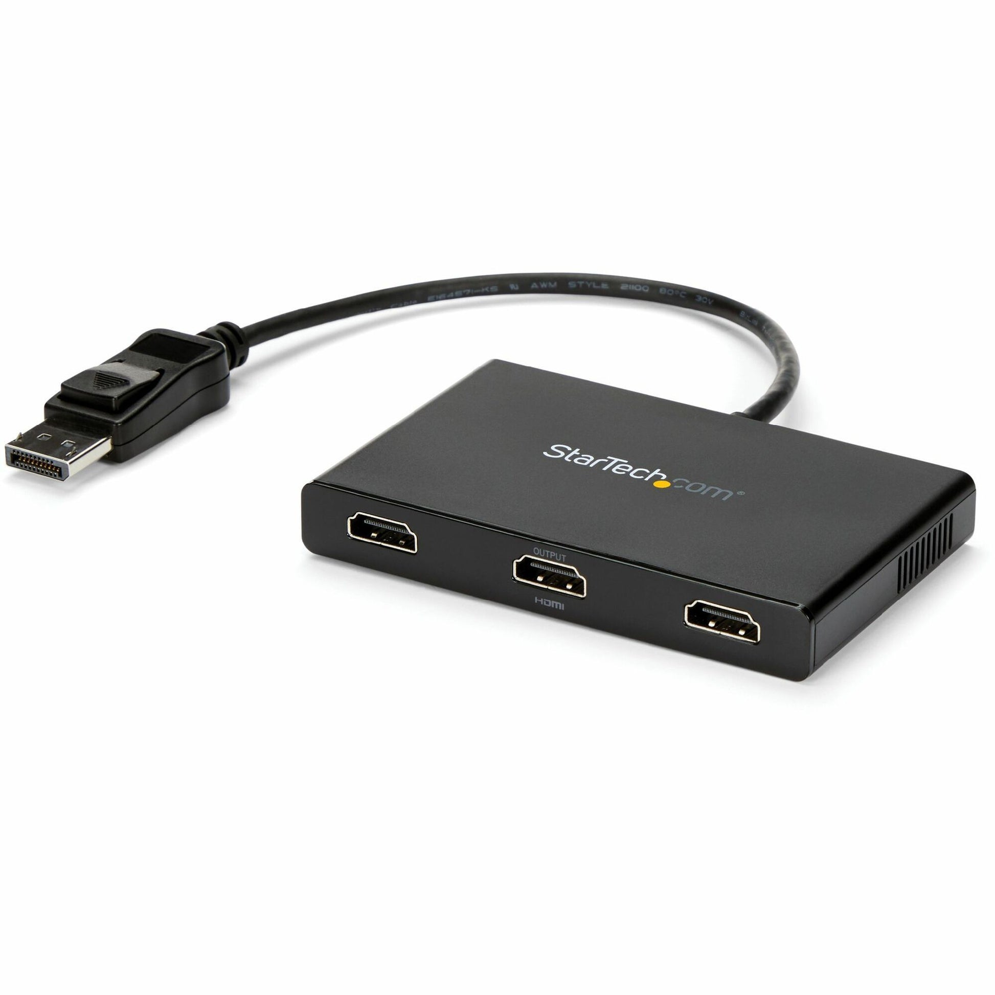 Main Image for StarTech.com 3-Port Multi Monitor Adapter, DisplayPort to 3x HDMI MST Hub, Triple 1080p, Video Splitter for Extended Desktop Mode, Windows