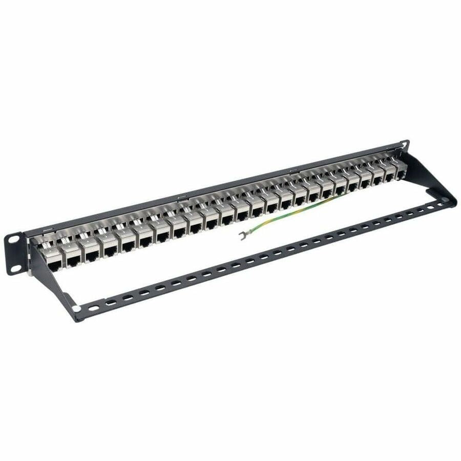 Alternate-Image3 Image for Tripp Lite by Eaton 24-Port 1U Rack-Mount STP Shielded Cat6a Feedthrough Patch Panel RJ45 Ethernet TAA