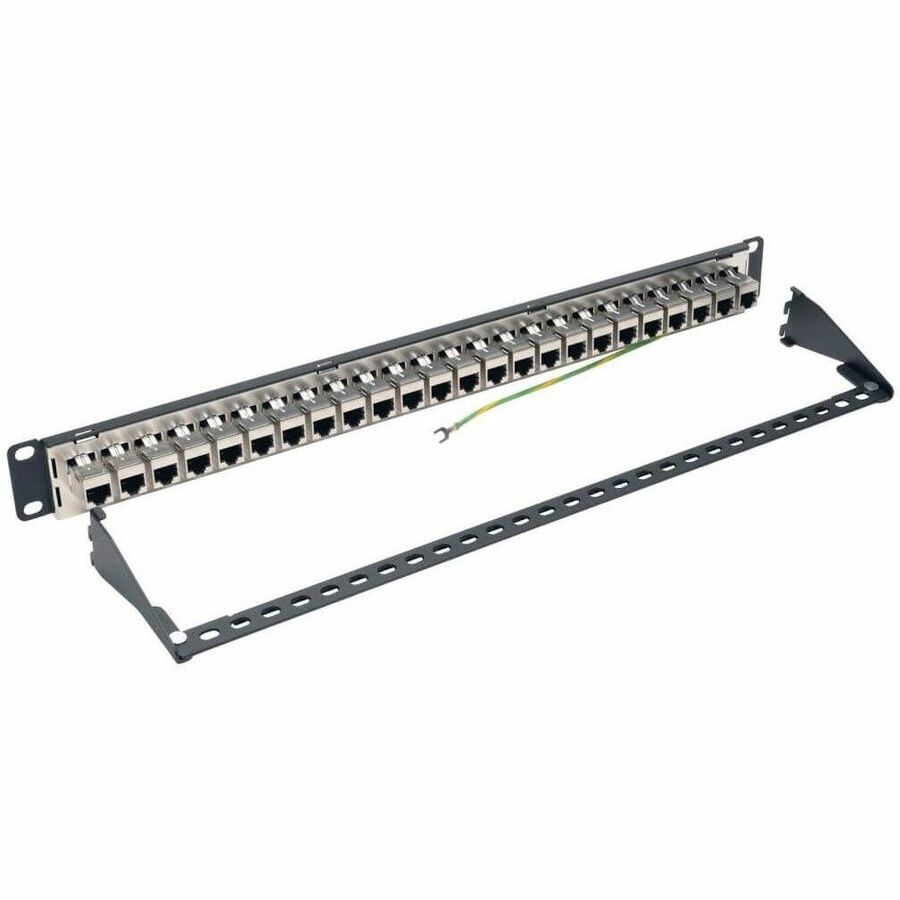 Alternate-Image4 Image for Tripp Lite by Eaton 24-Port 1U Rack-Mount STP Shielded Cat6a Feedthrough Patch Panel RJ45 Ethernet TAA