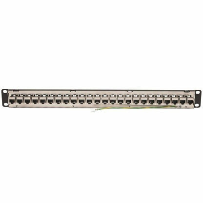 Alternate-Image1 Image for Tripp Lite by Eaton 24-Port 1U Rack-Mount STP Shielded Cat6a Feedthrough Patch Panel RJ45 Ethernet TAA