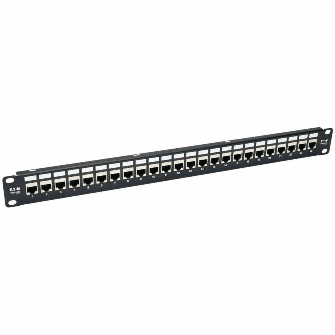 Main Image for Tripp Lite by Eaton 24-Port 1U Rack-Mount STP Shielded Cat6a Feedthrough Patch Panel RJ45 Ethernet TAA