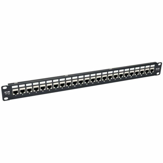 Main Image for Tripp Lite by Eaton 24-Port 1U Rack-Mount STP Shielded Cat6a Feedthrough Patch Panel RJ45 Ethernet TAA
