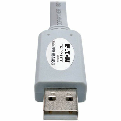 Alternate-Image2 Image for Eaton Tripp Lite Series USB-A to RJ45 Serial Rollover Cable (M/M) - Cisco Compatible, 250 Kbps, 6 ft. (1.83 m), Gray