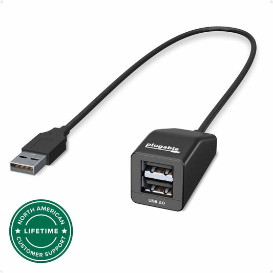Main Image for Plugable USB 2.0 2-Port High Speed Ultra Compact Hub Splitter