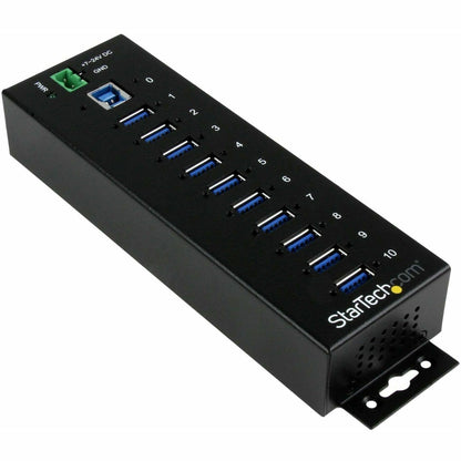Main Image for StarTech.com 10 Port Industrial USB 3.0 Hub - ESD and Surge Protection - DIN Rail or Surface-Mountable Metal Housing