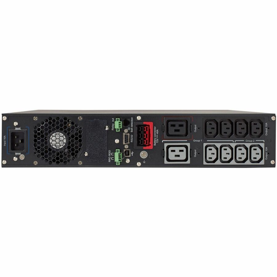 Rear Image for Tripp Lite by Eaton UPS SmartOnline 208/230V 3000VA 2.7kW Double-Conversion UPS - 10 Outlets Extended Run Card Slot LCD USB DB9 2U