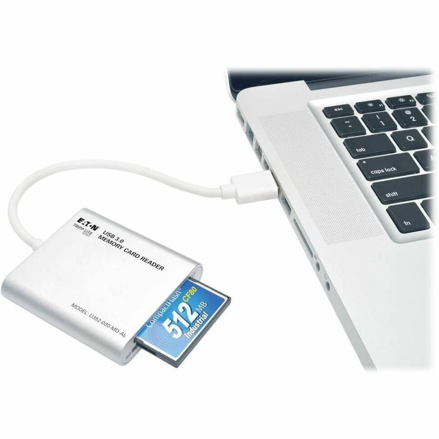 Alternate-Image1 Image for Eaton Tripp Lite Series USB 3.0 SuperSpeed Multi-Drive Memory Card Reader/Writer, Aluminum Case