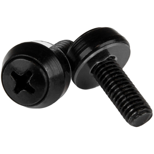 Main Image for StarTech M6 x 12mm, Screws, 100 Pack, Black, M6 Mounting Screws for Server Rack & Cabinet, TAA