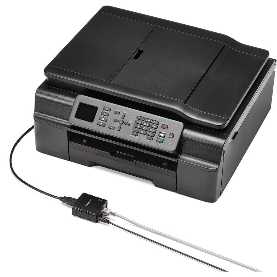 Alternate-Image4 Image for StarTech.com 10/100Mbps Ethernet to USB 2.0 Network LPR Print Server - USB Print Server with 10Base-T/100Base-TX Auto-sensing