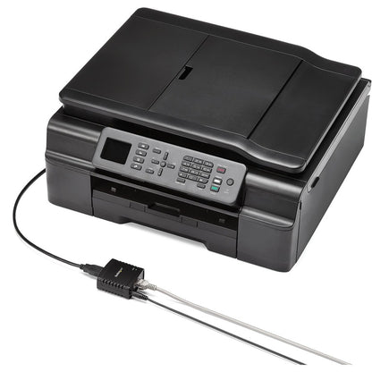 Alternate-Image4 Image for StarTech.com 10/100Mbps Ethernet to USB 2.0 Network LPR Print Server - USB Print Server with 10Base-T/100Base-TX Auto-sensing