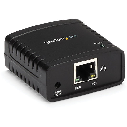 Main Image for StarTech.com 10/100Mbps Ethernet to USB 2.0 Network LPR Print Server - USB Print Server with 10Base-T/100Base-TX Auto-sensing