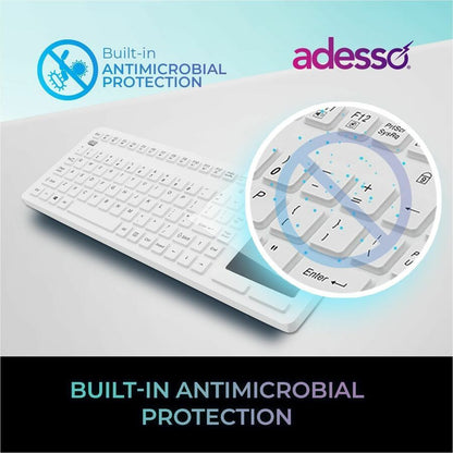 Alternate-Image1 Image for Adesso AKB-270UW Antimicrobial Waterproof TouchPad Keyboard with CoPilot AI Hotkey