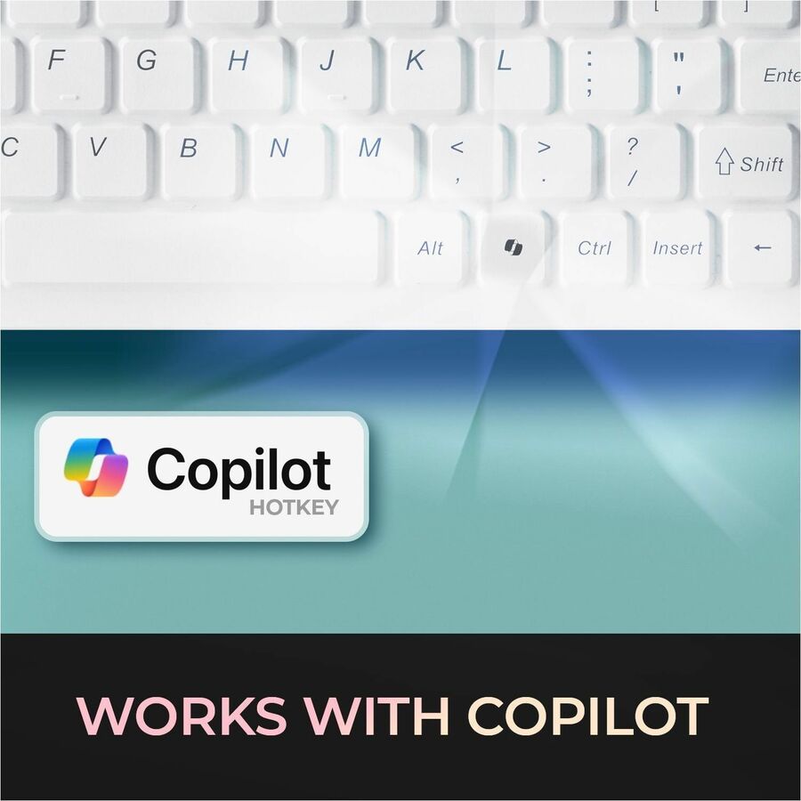 Alternate-Image6 Image for Adesso AKB-270UW Antimicrobial Waterproof TouchPad Keyboard with CoPilot AI Hotkey