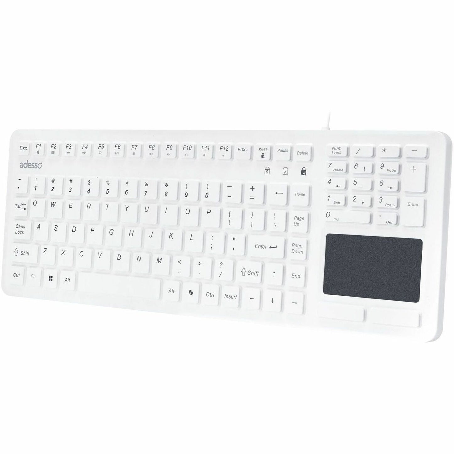 Main Image for Adesso AKB-270UW Antimicrobial Waterproof TouchPad Keyboard with CoPilot AI Hotkey