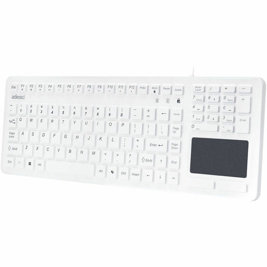 Main Image for Adesso AKB-270UW Antimicrobial Waterproof TouchPad Keyboard with CoPilot AI Hotkey
