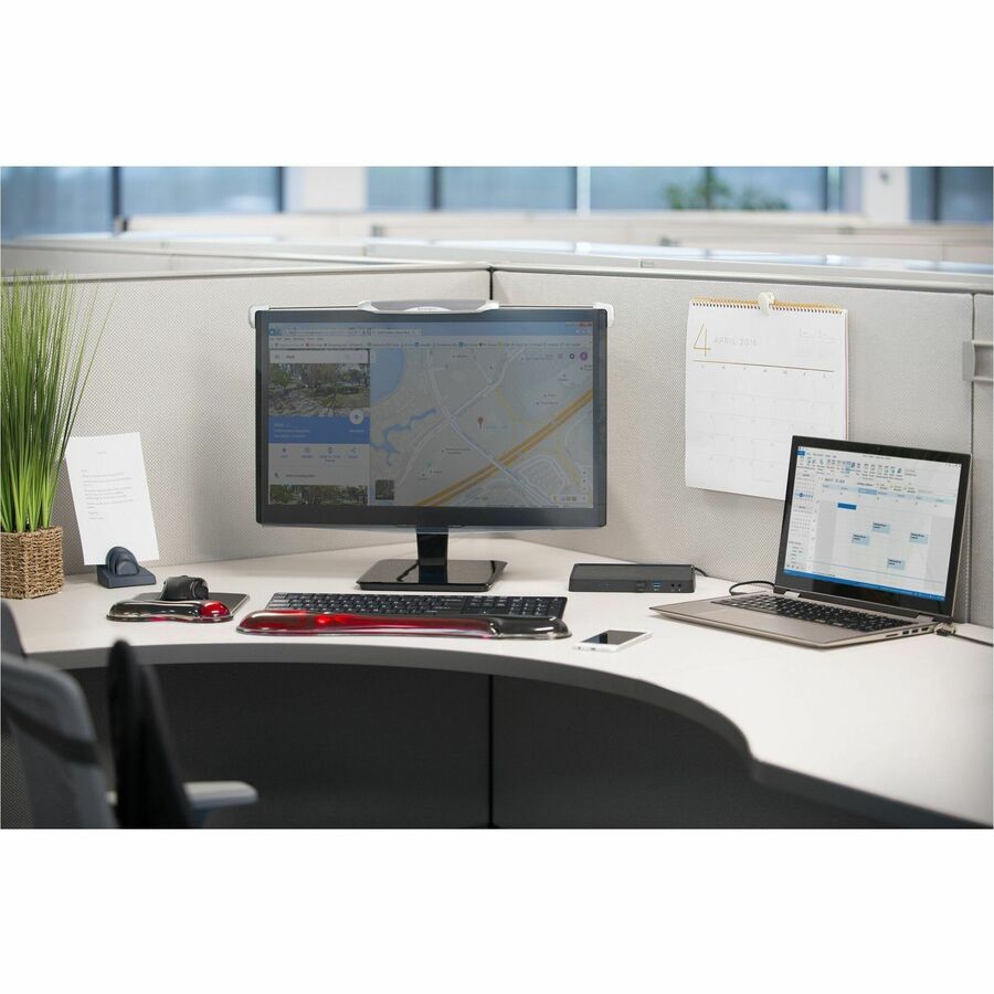 Alternate-Image3 Image for Kensington Duo Gel Mouse Pad Wrist Rest - Red
