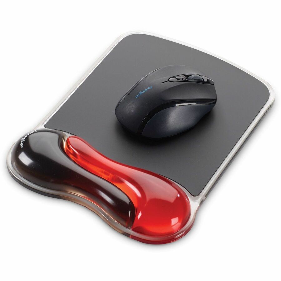 Alternate-Image2 Image for Kensington Duo Gel Mouse Pad Wrist Rest - Red