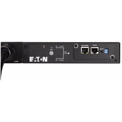 Alternate-Image1 Image for Eaton ATS Rack PDU 1U 200-240V 3.33 kW 2 5ft Cords 16A Single-Phase PDU LCD