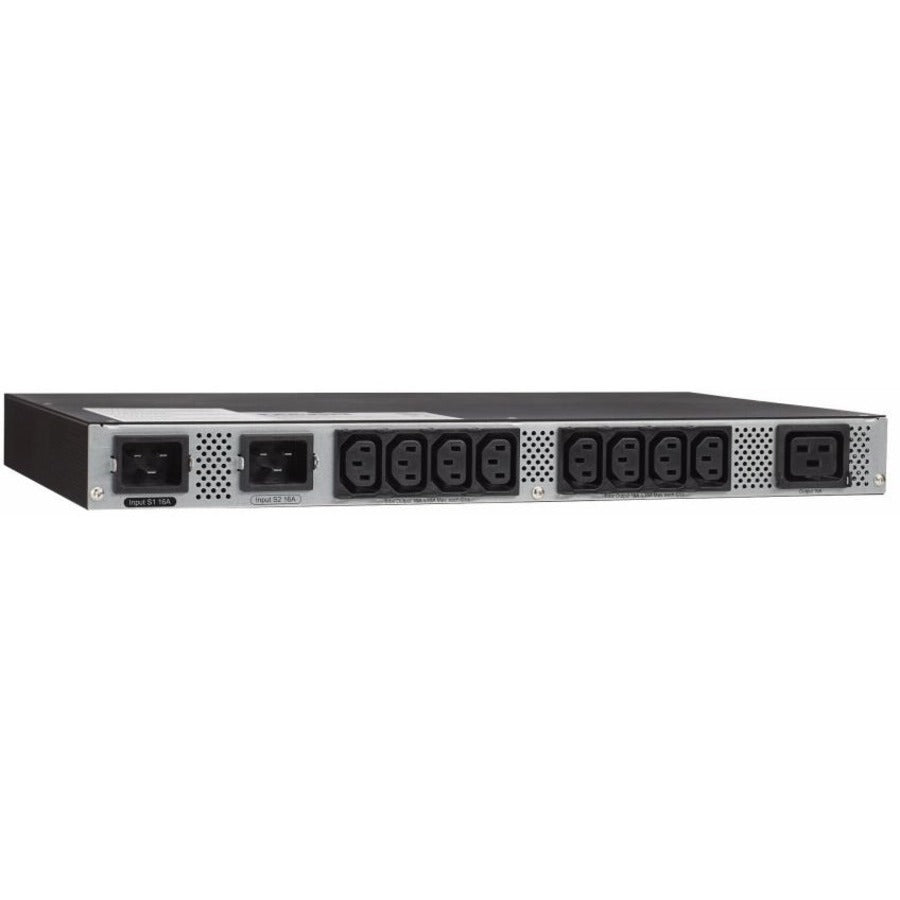 Left Image for Eaton ATS Rack PDU 1U 200-240V 3.33 kW 2 5ft Cords 16A Single-Phase PDU LCD