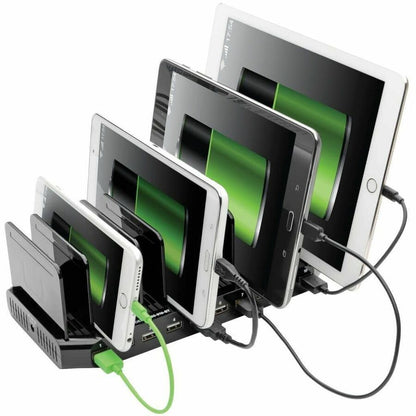 Alternate-Image3 Image for Tripp Lite by Eaton 10-Port USB Charging Station with Adjustable Storage 12V 8A (96W) USB Charger Output