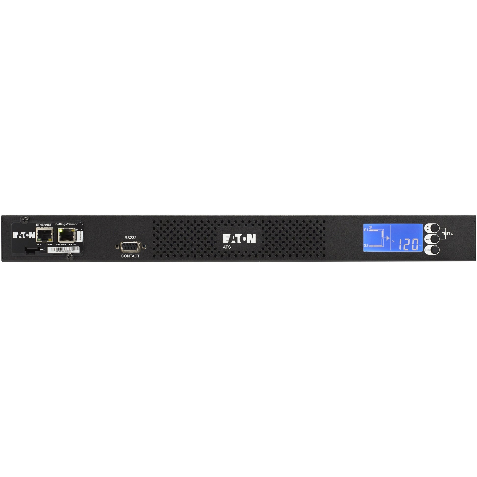 Main Image for Eaton ATS Rack PDU 1U 120V 1.44 kW 2 NEMA 5-15P Input and 10 5-15R Single-Phase