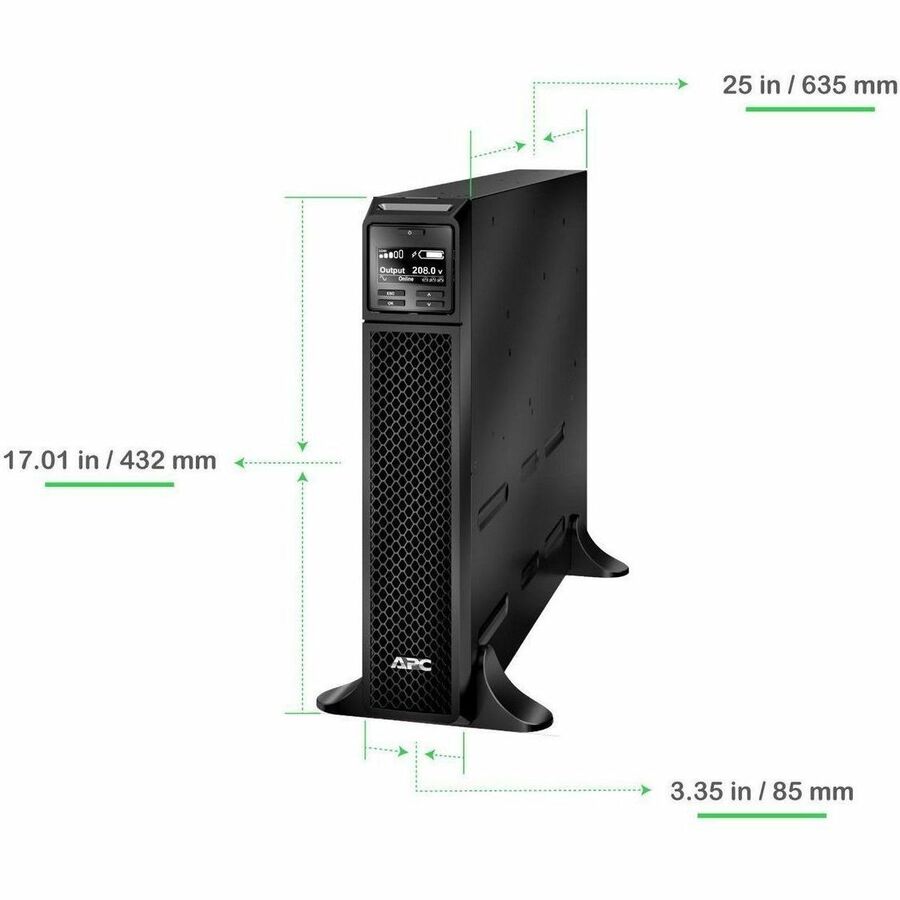 Alternate-Image3 Image for APC Smart-UPS On-Line, 3kVA, Tower, 208V, 2x L6-20R+1x L6-30R NEMA outlets, SmartSlot, Extended runtime, W/O rail kit