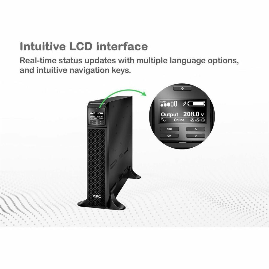Alternate-Image2 Image for APC Smart-UPS On-Line, 3kVA, Tower, 208V, 2x L6-20R+1x L6-30R NEMA outlets, SmartSlot, Extended runtime, W/O rail kit