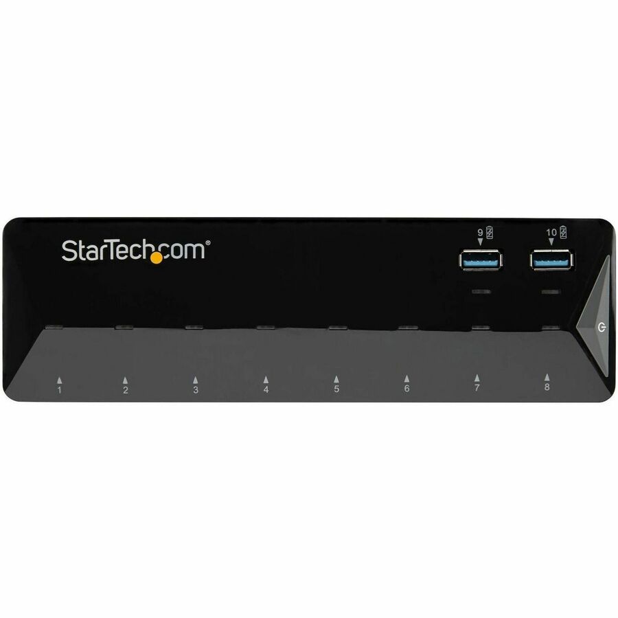 Alternate-Image3 Image for StarTech.com 10-Port USB 3.0 Hub with Charge and Sync Ports - 2 x 1.5A Ports - Desktop USB Hub and Fast-Charging Station