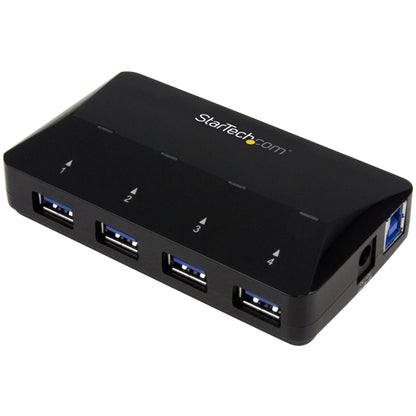 Main Image for StarTech.com 4-Port USB 3.0 Hub plus Dedicated Charging Port - 5Gbps - 1 x 2.4A Port - Desktop USB Hub and Fast-Charging Station