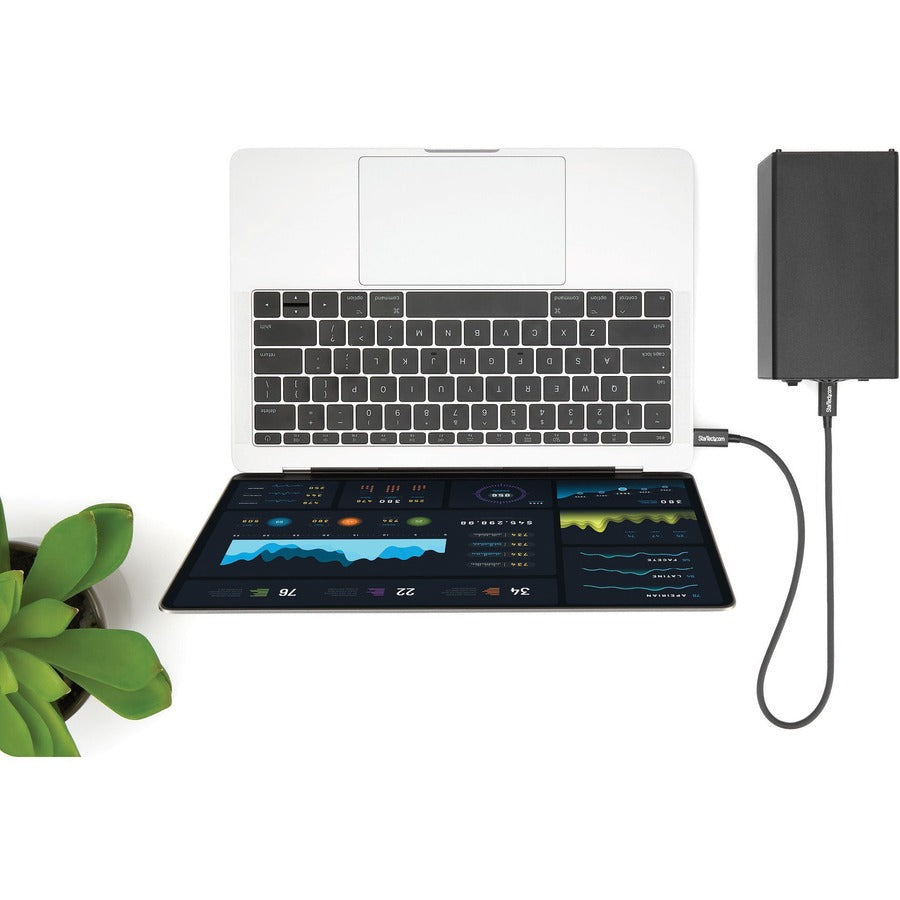 Alternate-Image4 Image for StarTech.com 50cm (1.6ft) Thunderbolt 3 Cable, 40Gbps, 100W PD, 4K/5K Video, Thunderbolt-Certified, Compatible w/ TB4/USB 3.2/DisplayPort