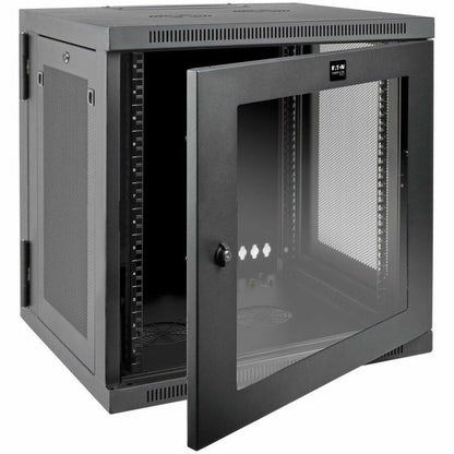 Alternate-Image2 Image for Eaton Tripp Lite Series SmartRack 12U UPS-Depth Wall-Mount Small Rack Enclosure, Clear Acrylic Window, Hinged Back