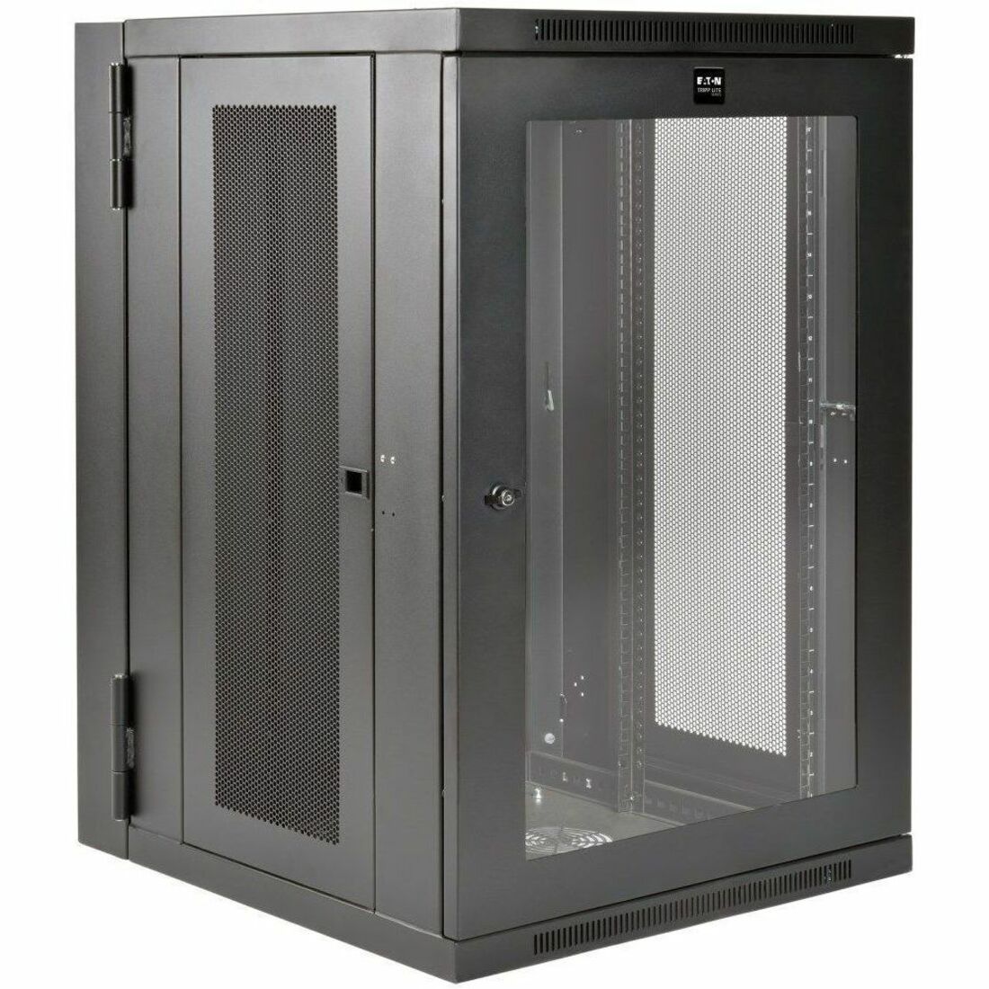 Main Image for Tripp Lite by Eaton SmartRack 18U UPS-Depth Wall-Mount Half-Height Rack Enclosure Clear Acrylic Window Hinged Back