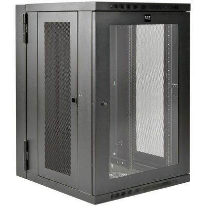 Main Image for Tripp Lite by Eaton SmartRack 18U UPS-Depth Wall-Mount Half-Height Rack Enclosure Clear Acrylic Window Hinged Back