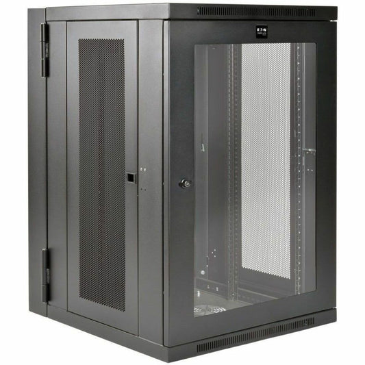 Main Image for Tripp Lite by Eaton SmartRack 18U UPS-Depth Wall-Mount Half-Height Rack Enclosure Clear Acrylic Window Hinged Back