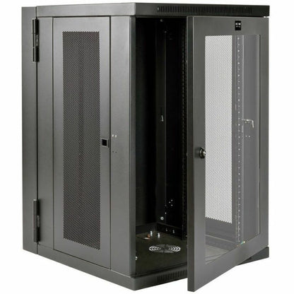 Alternate-Image2 Image for Tripp Lite by Eaton SmartRack 18U UPS-Depth Wall-Mount Half-Height Rack Enclosure Clear Acrylic Window Hinged Back