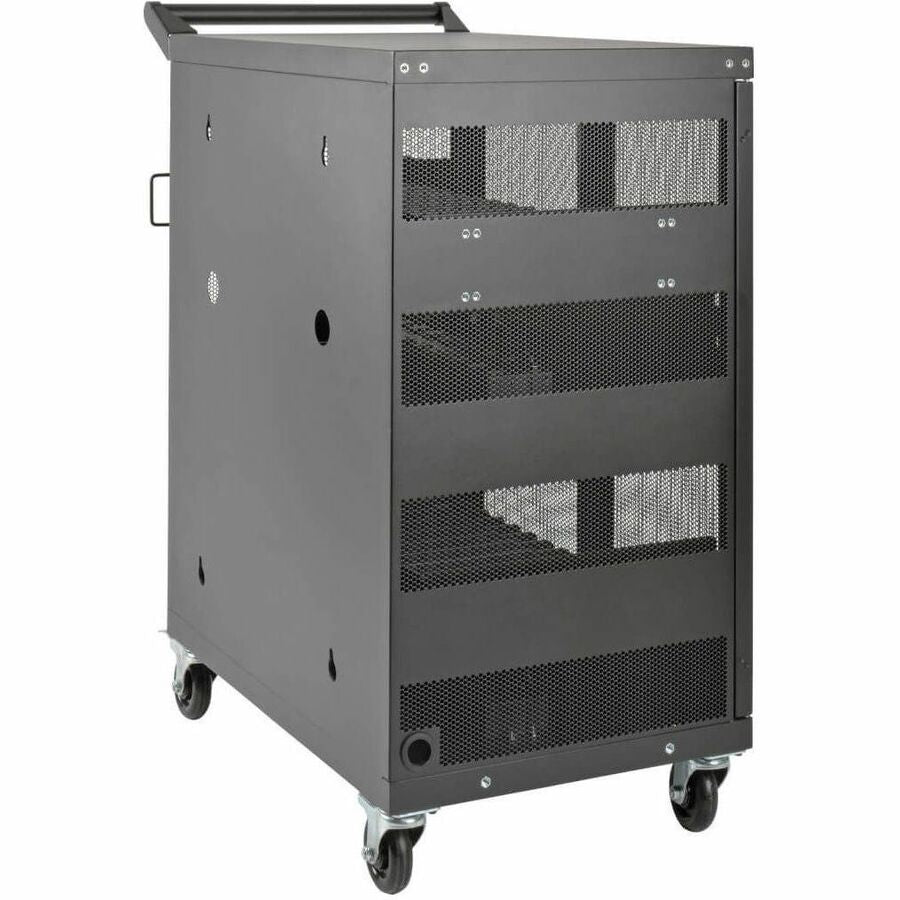 Right Image for Eaton Tripp Lite Series Multi-Device Charging Cart, 32 AC Outlets, Chromebooks and Laptops, Wall-Mount Option, Black