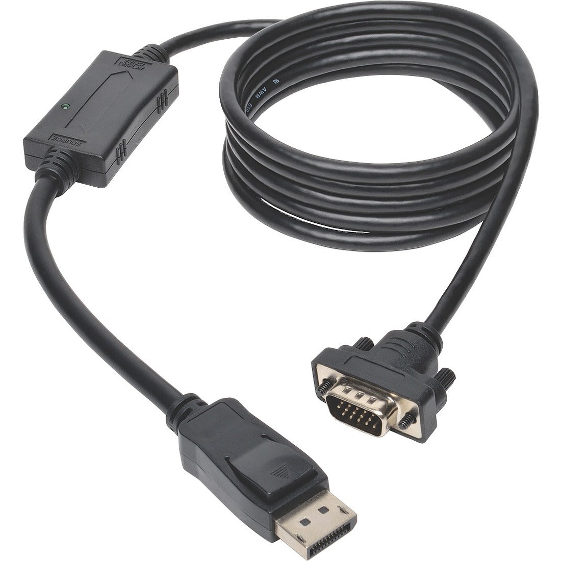 Main Image for Eaton Tripp Lite Series DisplayPort 1.2 to VGA Active Adapter Cable (DP with Latches to HD15 M/M), 6 ft. (1.8 m), TAA